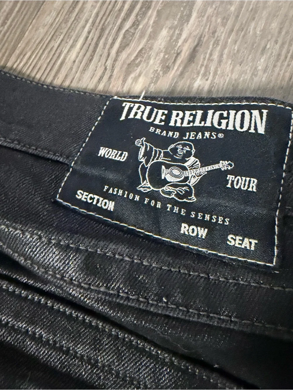 True Religion Men's Black Straight Jeans